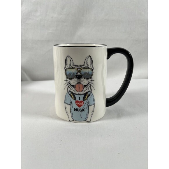 New Hipster Animal Coffee Mug Dog Stoneware 518ml 17.5 oz - Picture 1 of 6